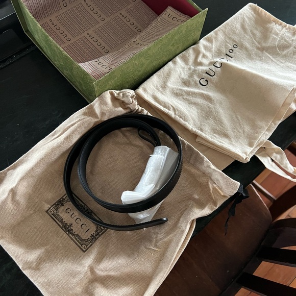 Gucci GG Marmont thin black belt main image 8